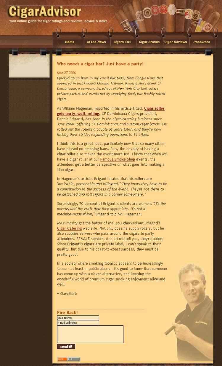 CF Cigars Press Page